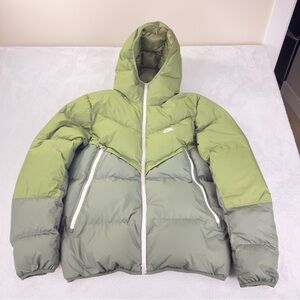 Nike Sportswear Storm-fit Men's Size Medium Grey Duck Down Green Puffer Jacket
